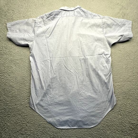 Vintage 60s Conqueror Post Office Shirt Union Made XL Sanforized Short Sleeve - Picture 8 of 9